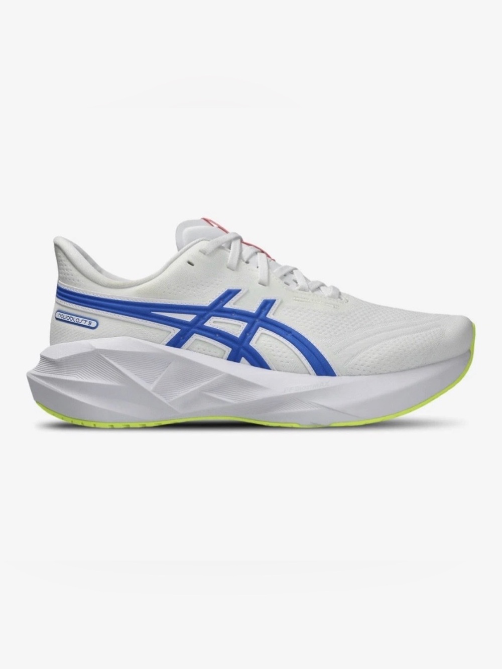 ASICS® Novablast 5 ATC - Men's White/Tuna Blue Size 13 Running Shoe Sneaker EUC